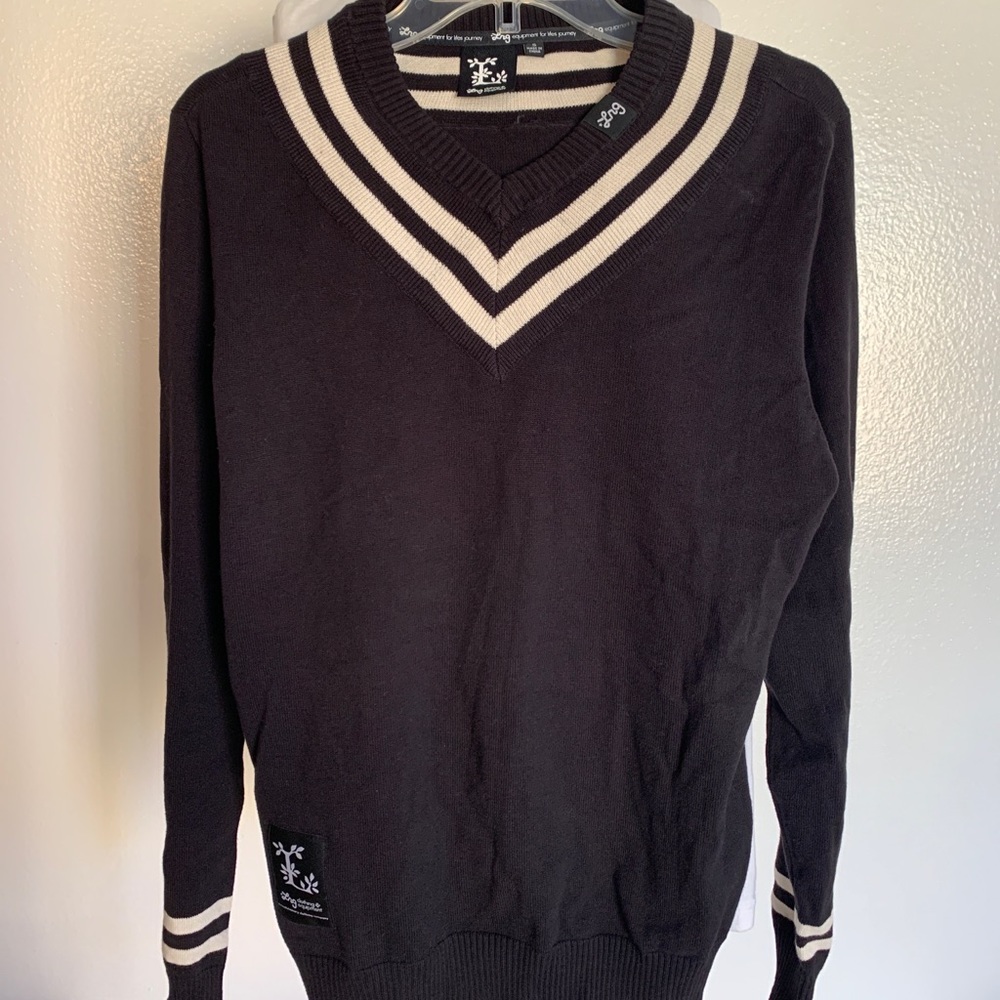 Lrg V-Neck Sweater 100% Cotton Size Small Preowned